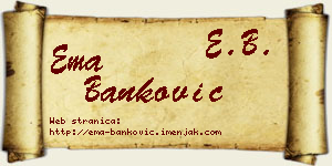 Ema Banković vizit kartica